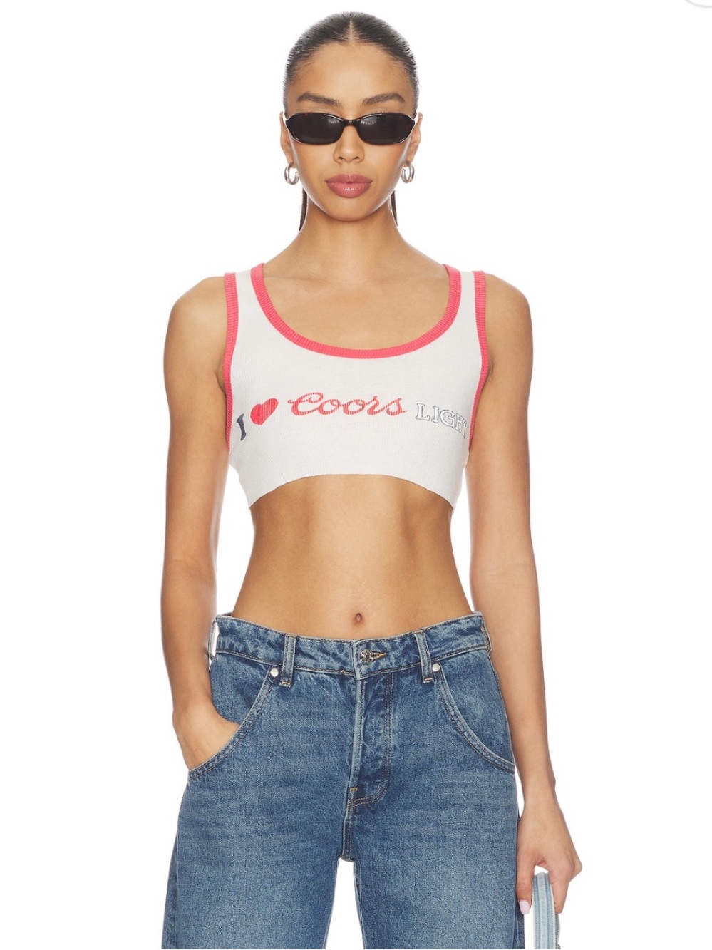 Coors light crop rib tank